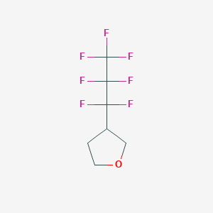 molecular formula C7H7F7O B15162948 3-(Heptafluoropropyl)oxolane CAS No. 143837-48-3