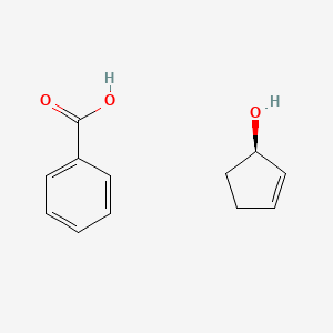 molecular formula C12H14O3 B15162950 Benzoic acid--(1R)-cyclopent-2-en-1-ol (1/1) CAS No. 184851-30-7