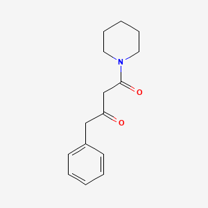 molecular formula C15H19NO2 B15162956 Piperidine, 1-(1,3-dioxo-4-phenylbutyl)- CAS No. 146380-08-7