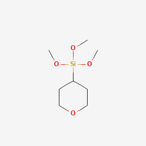 molecular formula C8H18O4Si B15162968 Trimethoxy(oxan-4-yl)silane CAS No. 158069-55-7