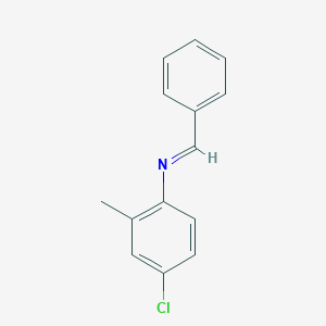 molecular formula C14H12ClN B15162976 Benzenamine, 4-chloro-2-methyl-N-(phenylmethylene)- CAS No. 193695-35-1