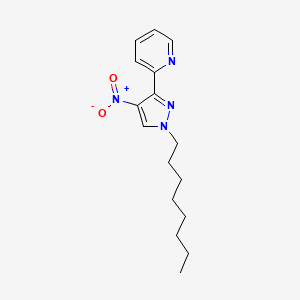 molecular formula C16H22N4O2 B15163003 2-(4-Nitro-1-octyl-1H-pyrazol-3-yl)pyridine CAS No. 192711-36-7