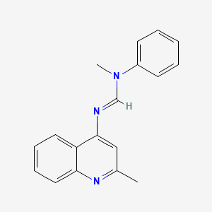 molecular formula C18H17N3 B15163012 N-Methyl-N'-(2-methylquinolin-4-yl)-N-phenylmethanimidamide CAS No. 143158-13-8