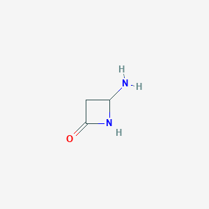 molecular formula C3H6N2O B15163024 4-Aminoazetidin-2-one CAS No. 147370-17-0