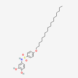 molecular formula C30H47NO5S B15163039 N-(3,4-Dihydroxyphenyl)-4-(octadecyloxy)benzene-1-sulfonamide CAS No. 143131-46-8