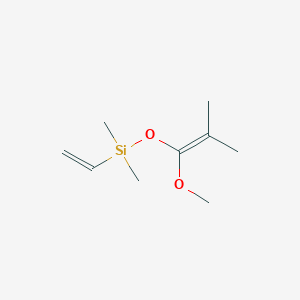 molecular formula C9H18O2Si B15163044 Ethenyl[(1-methoxy-2-methylprop-1-en-1-yl)oxy]dimethylsilane CAS No. 143250-40-2