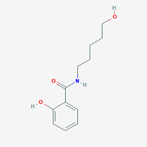 molecular formula C12H17NO3 B15163050 Benzamide, 2-hydroxy-N-(5-hydroxypentyl)- CAS No. 143248-37-7