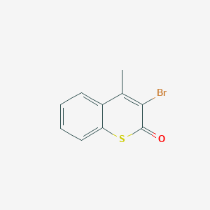 molecular formula C10H7BrOS B15163080 3-Bromo-4-methyl-2H-1-benzothiopyran-2-one CAS No. 142074-78-0