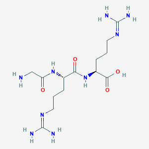 molecular formula C14H29N9O4 B15163121 L-Arginine, glycyl-L-arginyl- CAS No. 178440-08-9