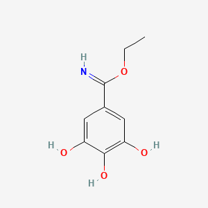molecular formula C9H11NO4 B15163134 Benzenecarboximidic acid, 3,4,5-trihydroxy-, ethyl ester CAS No. 147510-60-9
