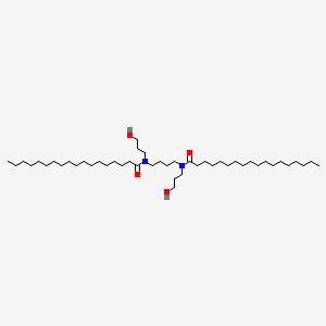 molecular formula C46H92N2O4 B15163138 N,N'-(Butane-1,4-diyl)bis[N-(3-hydroxypropyl)octadecanamide] CAS No. 185682-85-3