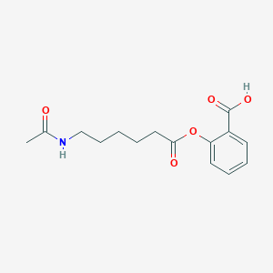 molecular formula C15H19NO5 B15163177 Benzoic acid, 2-[[6-(acetylamino)-1-oxohexyl]oxy]- CAS No. 171609-58-8