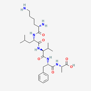 molecular formula C29H48N6O6 B15163186 L-Lysyl-L-leucyl-L-valyl-L-phenylalanyl-L-alanine CAS No. 192699-34-6