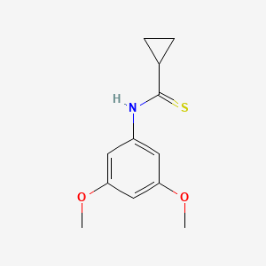 molecular formula C12H15NO2S B15163190 N-(3,5-Dimethoxyphenyl)cyclopropanecarbothioamide CAS No. 149601-49-0