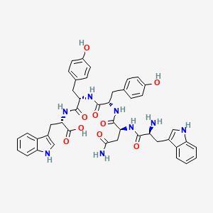 molecular formula C44H46N8O9 B15163196 L-Tryptophyl-L-asparaginyl-L-tyrosyl-L-tyrosyl-L-tryptophan CAS No. 192382-30-2