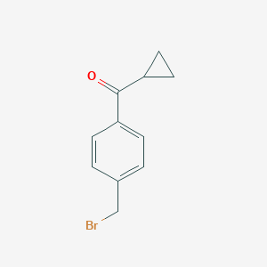 molecular formula C11H11BrO B151632 (4-(Bromomethyl)phenyl)(cyclopropyl)methanone CAS No. 35981-66-9