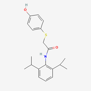 molecular formula C20H25NO2S B15163211 N-[2,6-Di(propan-2-yl)phenyl]-2-[(4-hydroxyphenyl)sulfanyl]acetamide CAS No. 144154-12-1