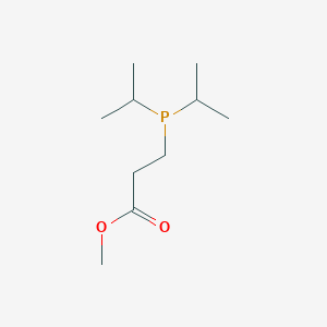 molecular formula C10H21O2P B15163219 Propanoic acid, 3-[bis(1-methylethyl)phosphino]-, methyl ester CAS No. 162608-94-8