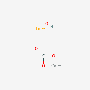 molecular formula CHCoFeO4+ B15163245 cobalt(2+);iron(2+);carbonate;hydroxide CAS No. 144972-88-3
