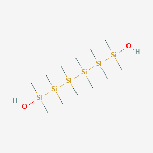 molecular formula C12H38O2Si6 B15163260 Dodecamethylhexasilane-1,6-diol CAS No. 143584-21-8