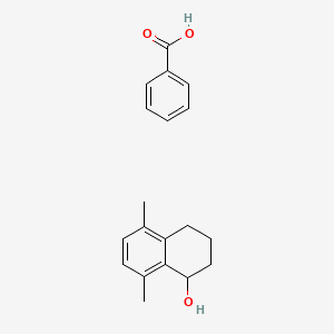 molecular formula C19H22O3 B15163277 Benzoic acid;5,8-dimethyl-1,2,3,4-tetrahydronaphthalen-1-ol CAS No. 185432-32-0