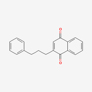 molecular formula C19H16O2 B15163306 2-(3-Phenylpropyl)naphthalene-1,4-dione CAS No. 142389-12-6