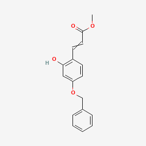 molecular formula C17H16O4 B15163342 Methyl 3-[4-(benzyloxy)-2-hydroxyphenyl]prop-2-enoate CAS No. 142588-30-5