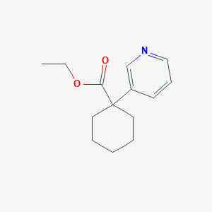 molecular formula C14H19NO2 B15163344 Ethyl 1-(pyridin-3-yl)cyclohexane-1-carboxylate CAS No. 143619-67-4