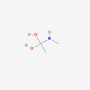molecular formula C3H9NO2 B15163357 1-(Methylamino)ethane-1,1-diol CAS No. 146062-36-4