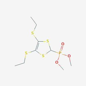 molecular formula C9H17O3PS4 B15163364 Dimethyl [4,5-bis(ethylsulfanyl)-2H-1,3-dithiol-2-yl]phosphonate CAS No. 143493-49-6