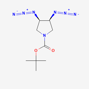 molecular formula C9H15N7O2 B1516338 cis-tert-butyl 3,4-diazidopyrrolidine-1-carboxylate 