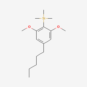molecular formula C16H28O2Si B15163410 (2,6-Dimethoxy-4-pentylphenyl)(trimethyl)silane CAS No. 193977-33-2