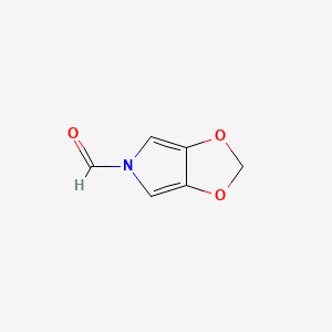 molecular formula C6H5NO3 B15163413 2H,5H-[1,3]Dioxolo[4,5-c]pyrrole-5-carbaldehyde CAS No. 188745-48-4
