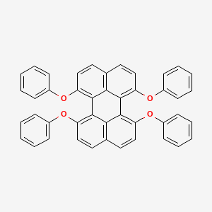 molecular formula C44H28O4 B15163436 1,6,7,12-Tetraphenoxyperylene CAS No. 185552-19-6