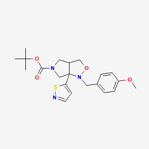 molecular formula C21H27N3O4S B1516344 tert-Butyl 6a-isothiazol-5-yl-1-[(4-methoxyphenyl)methyl]-3,3a,4,6-tetrahydropyrrolo[3,4-c]isoxazole-5-carboxylate 