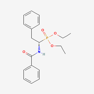 molecular formula C19H24NO4P B15163462 Phosphonic acid, [(1S)-1-(benzoylamino)-2-phenylethyl]-, diethyl ester CAS No. 169452-85-1