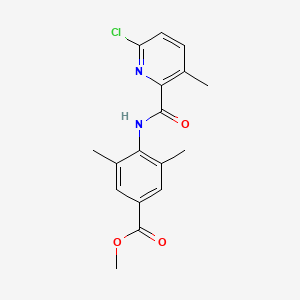 molecular formula C17H17ClN2O3 B1516357 Methyl 4-[(6-chloro-3-methyl-pyridine-2-carbonyl)amino]-3,5-dimethyl-benzoate 