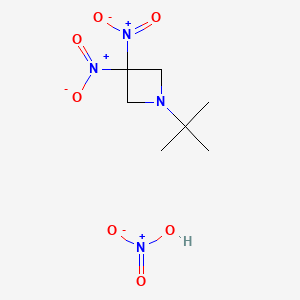 molecular formula C7H14N4O7 B15163575 Nitric acid--1-tert-butyl-3,3-dinitroazetidine (1/1) CAS No. 185454-48-2