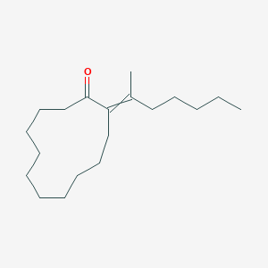 molecular formula C19H34O B15163577 2-(Heptan-2-ylidene)cyclododecan-1-one CAS No. 187852-23-9