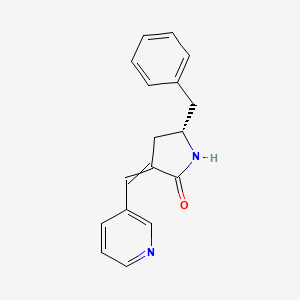 molecular formula C17H16N2O B15163592 (5S)-5-Benzyl-3-[(pyridin-3-yl)methylidene]pyrrolidin-2-one CAS No. 194598-26-0