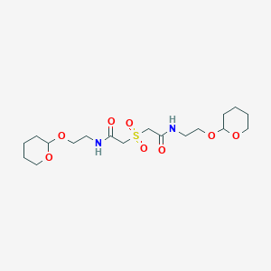 molecular formula C18H32N2O8S B15163614 Acetamide, 2,2'-sulfonylbis[N-[2-[(tetrahydro-2H-pyran-2-yl)oxy]ethyl]- CAS No. 143022-96-2