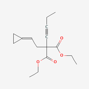 molecular formula C16H22O4 B15163631 Diethyl (but-1-yn-1-yl)(2-cyclopropylideneethyl)propanedioate CAS No. 158390-74-0