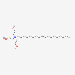 molecular formula C24H50NO3+ B15163678 N,N,N-Tris(2-hydroxyethyl)octadec-9-en-1-aminium CAS No. 155105-66-1