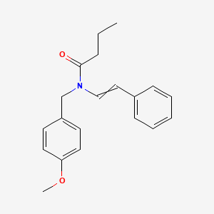 molecular formula C20H23NO2 B15163707 N-[(4-Methoxyphenyl)methyl]-N-(2-phenylethenyl)butanamide CAS No. 184871-43-0