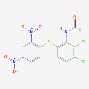 molecular formula C13H7Cl2N3O5S B15163723 Formamide, N-[2,3-dichloro-6-[(2,4-dinitrophenyl)thio]phenyl]- CAS No. 146630-75-3