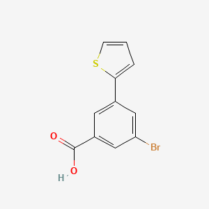 molecular formula C11H7BrO2S B15163744 3-Bromo-5-thiophen-2-ylbenzoic acid 