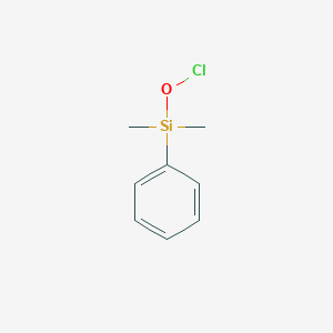 molecular formula C8H11ClOSi B15163790 Dimethyl(phenyl)silyl hypochlorite CAS No. 142634-35-3