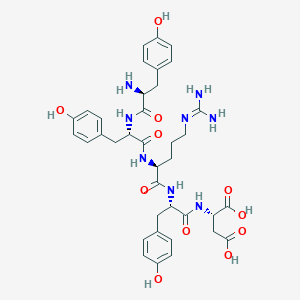 molecular formula C37H46N8O11 B15163797 L-Tyrosyl-L-tyrosyl-N~5~-(diaminomethylidene)-L-ornithyl-L-tyrosyl-L-aspartic acid CAS No. 189318-46-5