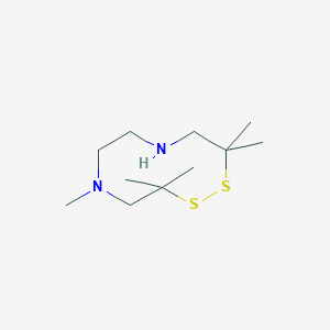 molecular formula C11H24N2S2 B15163834 3,3,5,10,10-Pentamethyl-1,2,5,8-dithiadiazecane CAS No. 142991-47-7