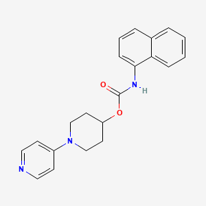 molecular formula C21H21N3O2 B15163870 1-(Pyridin-4-yl)piperidin-4-yl naphthalen-1-ylcarbamate CAS No. 143834-68-8